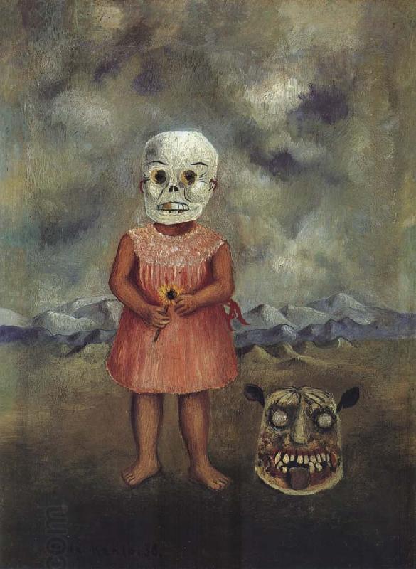 Frida Kahlo Girl with Death Mask oil painting picture